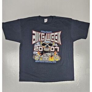 Anvil Sturgis Bike Week T-Shirt Mens 2XL Black 2007 Motorcycle Daytona Beach FL.